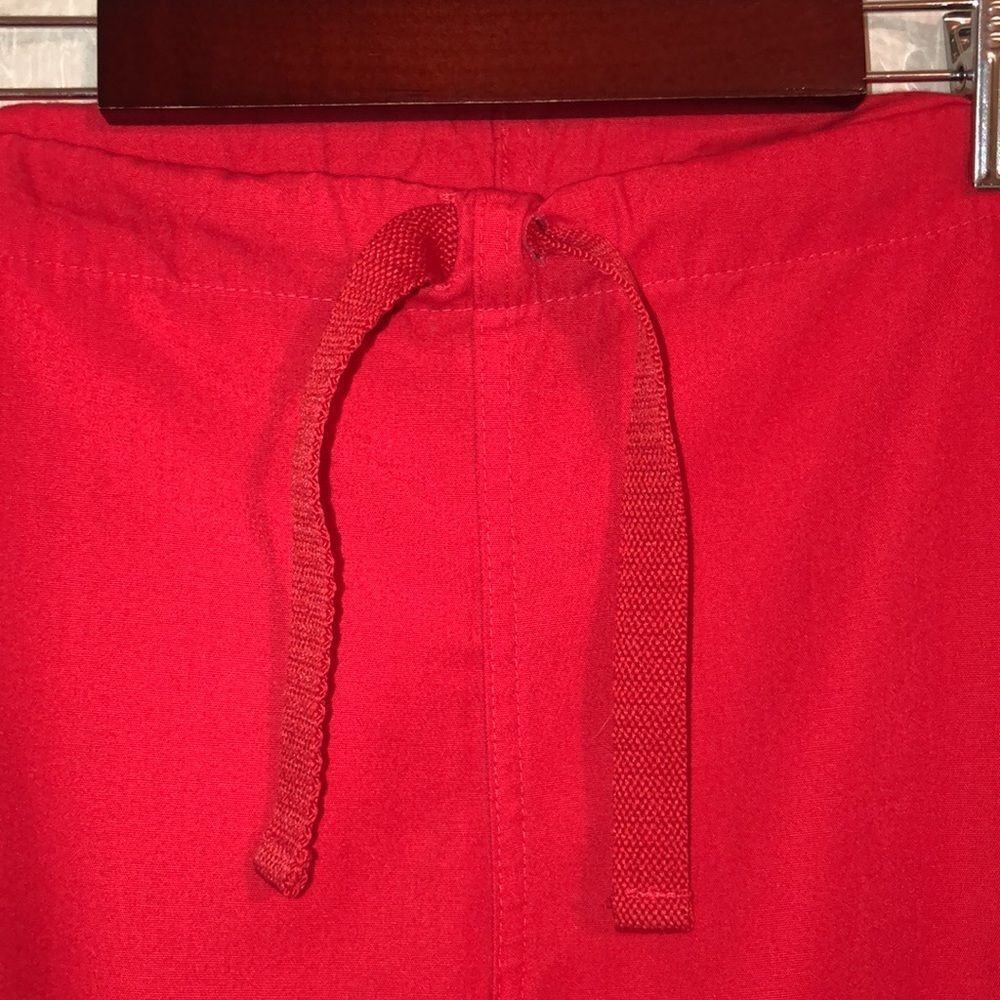 UA M Red Unisex Drawstring Scrub Pants - Picture 7 of 11